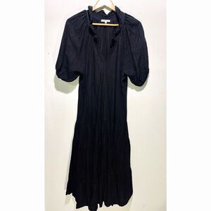 Fresh Laundry linen maxi dress USA made vacation resort whimsi goth women XS